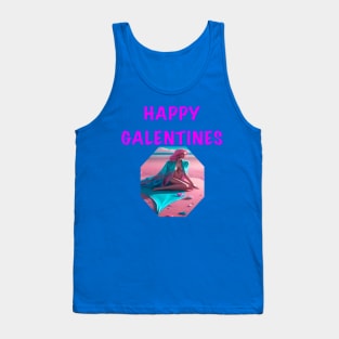 Galentines day beach girl Tank Top